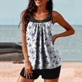 thumbnail image 4 of BRGZLK Womens Tankini Bathing Suits Tops Two Piece Tummy Control Blouson Swim Tank Top with Shorts Modest Tankinis Swimsuits, 4 of 5