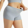 thumbnail image 3 of GlTpooo Women's Plus Size Boxer Briefs Cotton Boyshorts Seamless Stretchy High Waisted Panties Underwear Bottom Gray S, 3 of 3