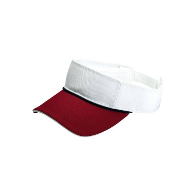 Visière en Sergé de Coton STYLE PRO, Rouge Blanc
