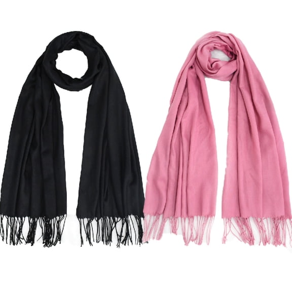 2-Pack Luxury Silk Blend Scarves- Soft, Silky & Versatile Shawl for Women, Gift for Wedding Travel Evening
