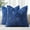 Dark Blue, variant on Throw Pillow Covers 18x18 Inch Set of 2, Soft Plush Faux Wool Orange Solid Couch Pillow Covers, Accent Farmhouse Neutral Square Pillow Cases for Sofa Bed Living Room