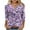 Purple, variant on Cilsoka Blouses for Women Dressy Casual Short Sleeve, 3/4 Length Sleeve Womens Tops 2026 Summer Floral Henley V Neck Button Down Tunic Shirts Casual Business Blouses, Graphic Trendy Tees
