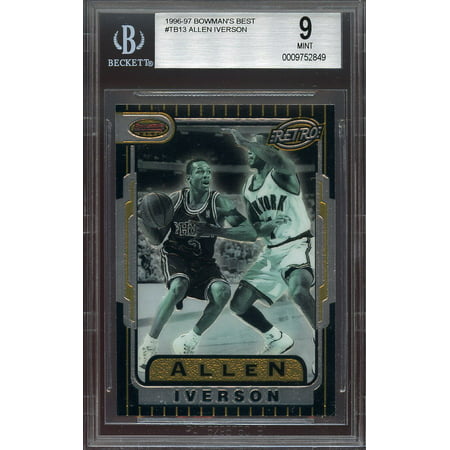 1996-97 bowman's best #tb13 ALLEN IVERSON philadelphia 76ers rookie card BGS (Best Moves Of Allen Iverson)