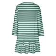 thumbnail image 4 of cfhntfmh Robes de Détente pour Femmes Imprimé Décontracté Manches Longues Col Rond Robe Midi avec Poches Automne Ourlet à Volants Robe de Plage, 4 of 6