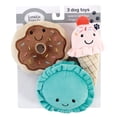 thumbnail image 2 of Luvable Friends Dog Squeaky Plush Dog Mini Toy Set, Desserts, One Size, 2 of 5