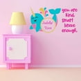 thumbnail image 3 of Personalized Sea Ocean Smart Kind Brave Mermaid Vibes Seahorse Statfish Princess Fish Starfish Queen Sweet Dreams Bedtime Unicorn Lovely Dream Wall Decal Sticker - Size: 10 In X 5 In, 3 of 5