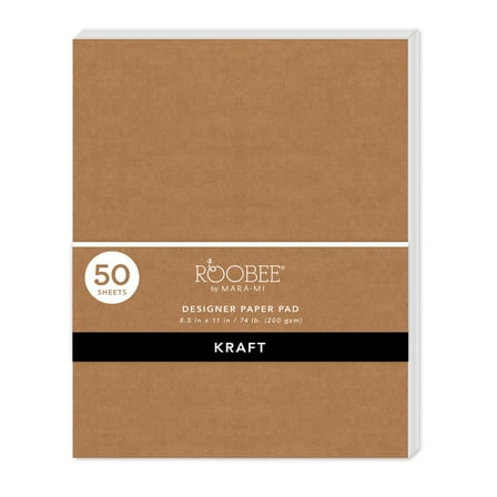 Roobee by Mara-Mi Brown Kraft Cardstock, 8.5" x 11" Sheets, 50 Count, 200 GSM