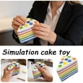 thumbnail image 4 of Giant Rainbow Cake Squish-y Stress Ball, Cream Cake Bread Model, Layer Cakes Slow Rising Squish-y, Soft Desk Stress Relief for Office & Home Relaxation(XX), 4 of 7
