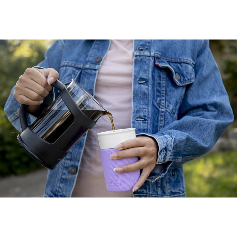 Ello Lilac Archie Ceramic Travel Mug with Lid, 11oz, Insulated