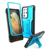 ExoGuard For Samsung Galaxy S21 Ultra 5G Case，Full-Body Phone Case with Kickstand (Blue)