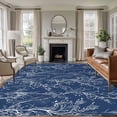 thumbnail image 3 of Area Rug 72×108in, Abstract Branches Navy Blue Floor Carpet Living Room Rug, Modern Minimalist Art Non-Slip Welcome Mat Indoor Rugs for Bedroom Dining Room, 3 of 9
