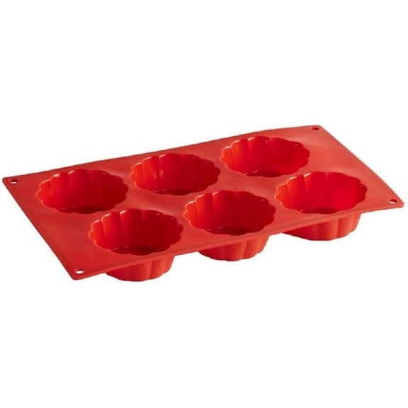 TrueCraftware- Brioche Silicone Baking Pan Egg Mold 6 Cavities 3.7 oz each cup- Nonstick Food Grade Cupcake Pan Baking Pan for Muffins Cupcakes Egg Bites Mold Chocolate Molds