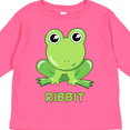 thumbnail image 4 of Inktastic Ribbit Cute Green Frog Boys or Girls Long Sleeve Toddler T-Shirt, 4 of 5