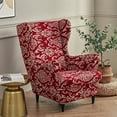 thumbnail image 1 of Versatile Stretch Wingback Chair Cover, All-Round Protection Furniture Protector with Elastic Bottom, Durable & Breathable Polyester & Spandex Fabric for Living Room (2-Piece Wing Chair Slipcover), 1 of 4