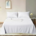 thumbnail image 5 of Super Soft 1800 Count Microfiber Flat Sheet, Durable and Anti-fading Bed Top Sheet with Hem, California King, 108 x 102 Inches, White, 5 of 5