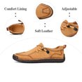 thumbnail image 2 of Mens Casual Loafers Lightweight Walking Shoes Slip Resistant Driving Shoes Comfortable Fashion Oxford Shoes Brown 7.5 US, 2 of 7