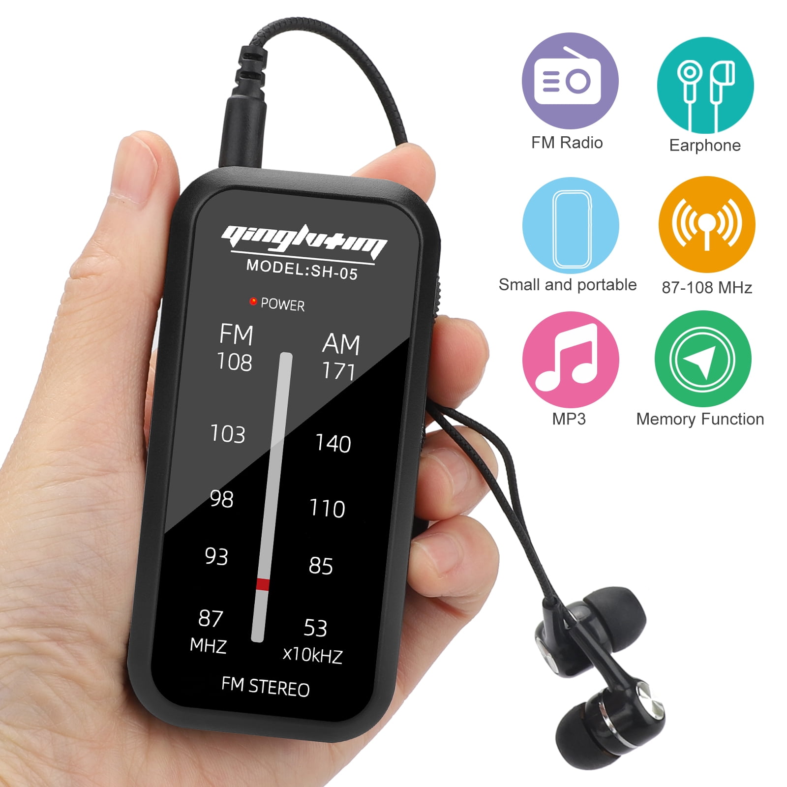 Personal AM FM Walkman Radio, TSV Mini 