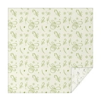 Christmas Square Tablecloth 52x52 Inch – Waterproof Polyester Printed Table Cover, Wrinkle Resistant & Washable for Kitchen Dining Picnic Party Decor, Single-v4-15, White