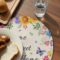 thumbnail image 3 of Spring Wildflowers Round 13 Inch Placemats Set of 8, Watercolor Tulip Floral Leaf Plant Beige HeatResistant Non Slip Place Mats for Dining Table, Wipeable Braided Kitchen Table Mats for Housewarming, 3 of 9