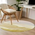 thumbnail image 5 of Yellow Gradient Round Area&nbsp;Rug 3.3ft Sea Waves Sandy Beach Coastal Scenery Non-Slip&nbsp;Washable Circle Rugs Soft Felt Indoor Floor Mat for Bedroom Kitchen Living Room Bathroom, 5 of 9