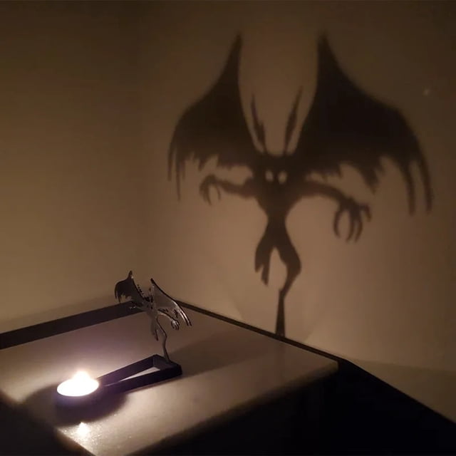 Funny Shadow Stand Candlestick Table Decoration Atmosphere Projection Ornament With Candles For Home