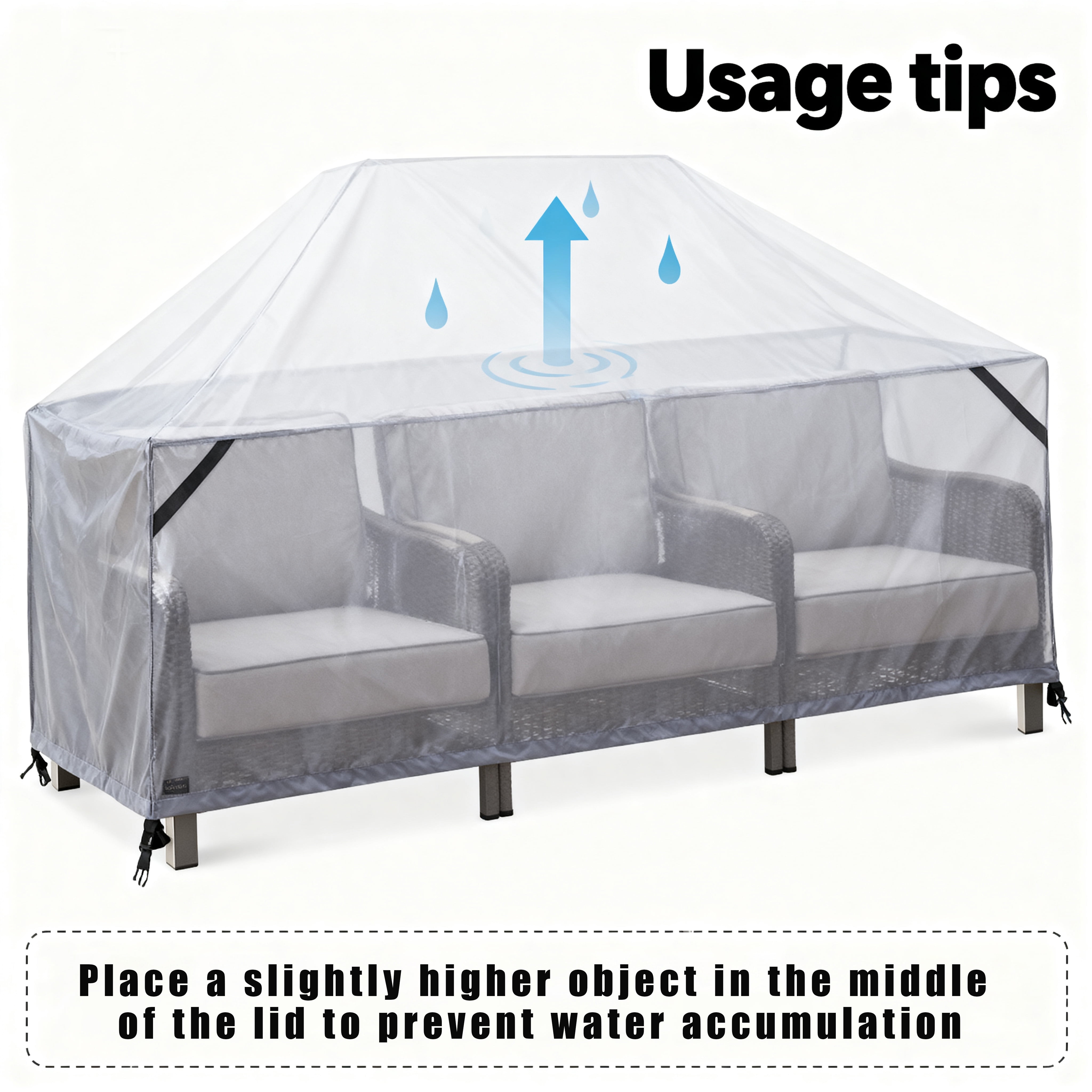 Waterproof Patio Furniture Covers, 420D Heavy Duty Oxford Rectangular Outdoor Table and Chairs Set Cover, Anti-UV & Windproof Garden Furniture Protector for Dining Set, Sofa, Sectional