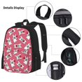 Kuilepa French Bulldog And Heart Print Backpack for Bookbag 3Pcs