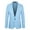 Sky Blue, variant on BiZtdJrK Men Wedding Dress Jackets Big and Tall Notch Lapel One Button Casual Sport Coats Regular Fit Solid Business Blazers Blue XL