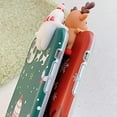thumbnail image 3 of for iPhone 15 Plus/iPhone 14 Plus Christmas Case, Merry Christmas Xmas 3D Doll Cute Snowman Santa/Elk Antlers Deer Soft TPU Women Girls Protective Case for iPhone 15 Plus/14 Plus 6.7" (Green), 3 of 4