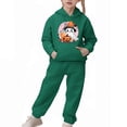 thumbnail image 2 of Auroural Toddler Boys Sweatsuits 2 Piece Winter Long Sleeved Set For Boys And Girls Hoodie Set For Children Hooded Sweatshirt Set For Children Two-piece Sweatshirt Sets Army Green 4 Years, 2 of 6