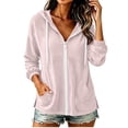 thumbnail image 3 of Jackets for Women Lightweight Long Sleeve Zip up Jacket Loose Fit with Pockets for Outdoor Travel Casual Hooded Jackets,Sizes S-2XL, 3 of 9