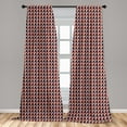 thumbnail image 5 of Ambesonne Illusion Curtains, Dimension Based Box Print, Pair of 28"x95", Coral and Dark Purple, 5 of 5