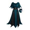 thumbnail image 2 of Amzcrzy Robes pour Femmes Tendance à Manches Courtes Col Rond Robes Gothiques pour Femmes Tunique à Blocs de Couleur Robe Maxi m, 2 of 6