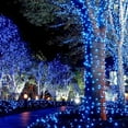 thumbnail image 6 of GooingTop Blue Solar String Lights 52.3ft 160LED Outdoor Lights Solar Powered,Solar Christmas String Lights with 8 Modes fro Gardens Party Tree Halloween Christmas Decoration, 6 of 6