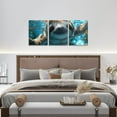 thumbnail image 2 of Erosebridal Cute Sloth Paintings Wall Decor Framed, Ocean Sea Marine Themed Wall Decorations for Living Room, 2 of 5