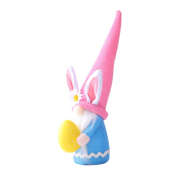 Yuarrent 1 unidad de gnomos de conejito de Pascua, regalos de primavera, decoraciones de muñecas sin rostro de felpa para habitación, regalo de adorno Kits de decoración para fiestas Azul Yuarrent HA003722-01