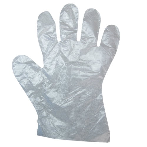 Safety Zone® Polyethylene Powder Free Gloves - Clear, Med - Case of 1000