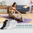 thumbnail image 6 of 6 Pairs Ankle Socks for Women, Running Athletic Low Socks for Sneakers, 6 of 12