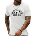 thumbnail image 1 of Camiseta deportiva de manga corta con cuello redondo para hombre calvo, cómoda y versátil, adecuada para verano y primavera, estilo deportivo, ajuste cómodo, como regalo., 1 of 5
