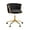 Black, variant on Velvet Woven Home Office Chair, Modern Swivel Desk Chair with Wheels, Height Adjustable Vanity Chair with Gold Metal Base and Hand Weaving Back for Bedroom Study Computer Room, Black