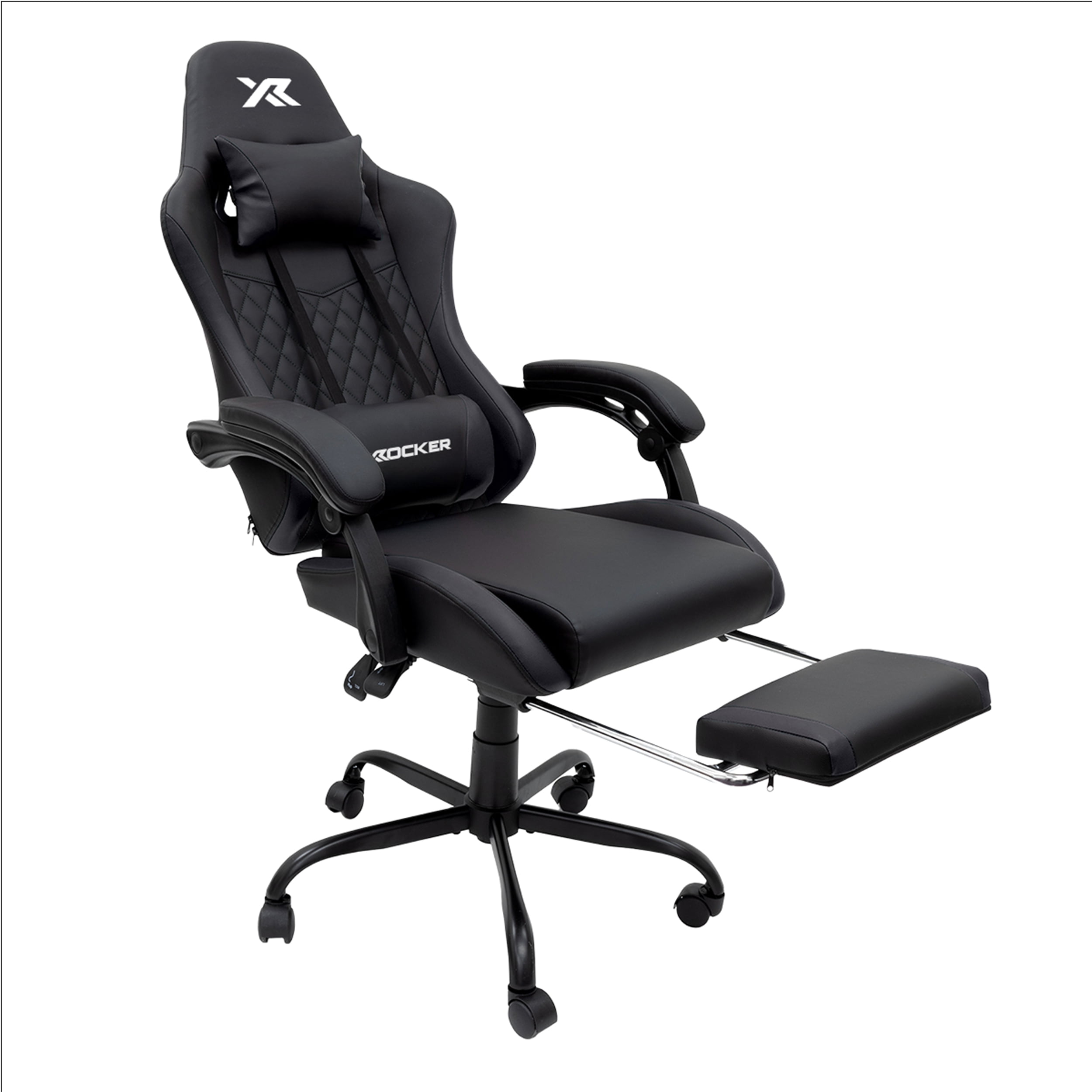 X Rocker Apex Gaming Chair and X Rocker Turbo Desk Set, Black