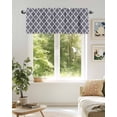 thumbnail image 6 of Abstract Geometric Valances for Windows Dark Grey Moroccan Trellis Valance Rod Pocket Light Filtering Short Window Treatments Curtains for Kitchen Bathroom Living Room Bedroom, 1 Panel, 54 x 18 Inch, 6 of 7
