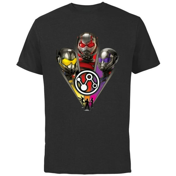 Marvel Ant-Man and the Wasp: Quantumania 3 Heroes Icon - Short Sleeve Cotton T-Shirt for Adults - Customized-Black