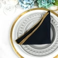 thumbnail image 3 of Eiden Linen, Gold Collection, Set of 6, Cloth Napkins, Navy Blue with Gold Trim, 3 of 7