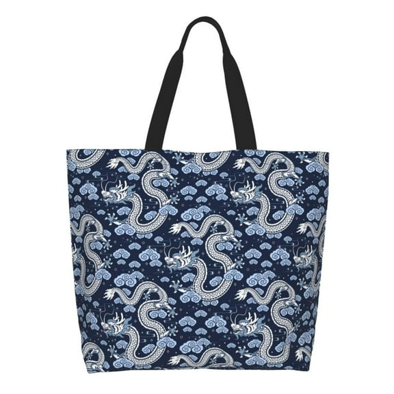 Kdxio Dragon Casual Tote Bags Women Big Capacity Shoulder Bag for Women Travel Shoulder Bags Handbags