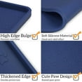 thumbnail image 5 of RUseeN Silicone Pet Placemat for Dog and Cat, Waterproof Non-Slip Pet Feeding Bowl Mats for Food and Water, Small Medium Large Tray Mat Prevent Residues from Spilling to Floor, Navy Blue, 23.6" 15.7", 5 of 8