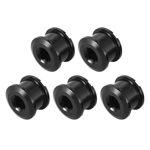 5pcs Black Chainring Nuts Road Bike MTB Bicycle Chain Ring Bolts Nuts