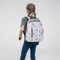 thumbnail image 4 of Lafuoo Lavender Flowers Pattern Lightweight Backpack, Wear-resistant Multi-pocket Travel Backpack, Suitable for Work, Campus, Mountaineering, Unisex-One Size, 4 of 7