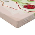 thumbnail image 2 of Ambesonne Flower Fitted Sheet, Watercolor Poppy, Twin XL Size, Green Red, 2 of 3