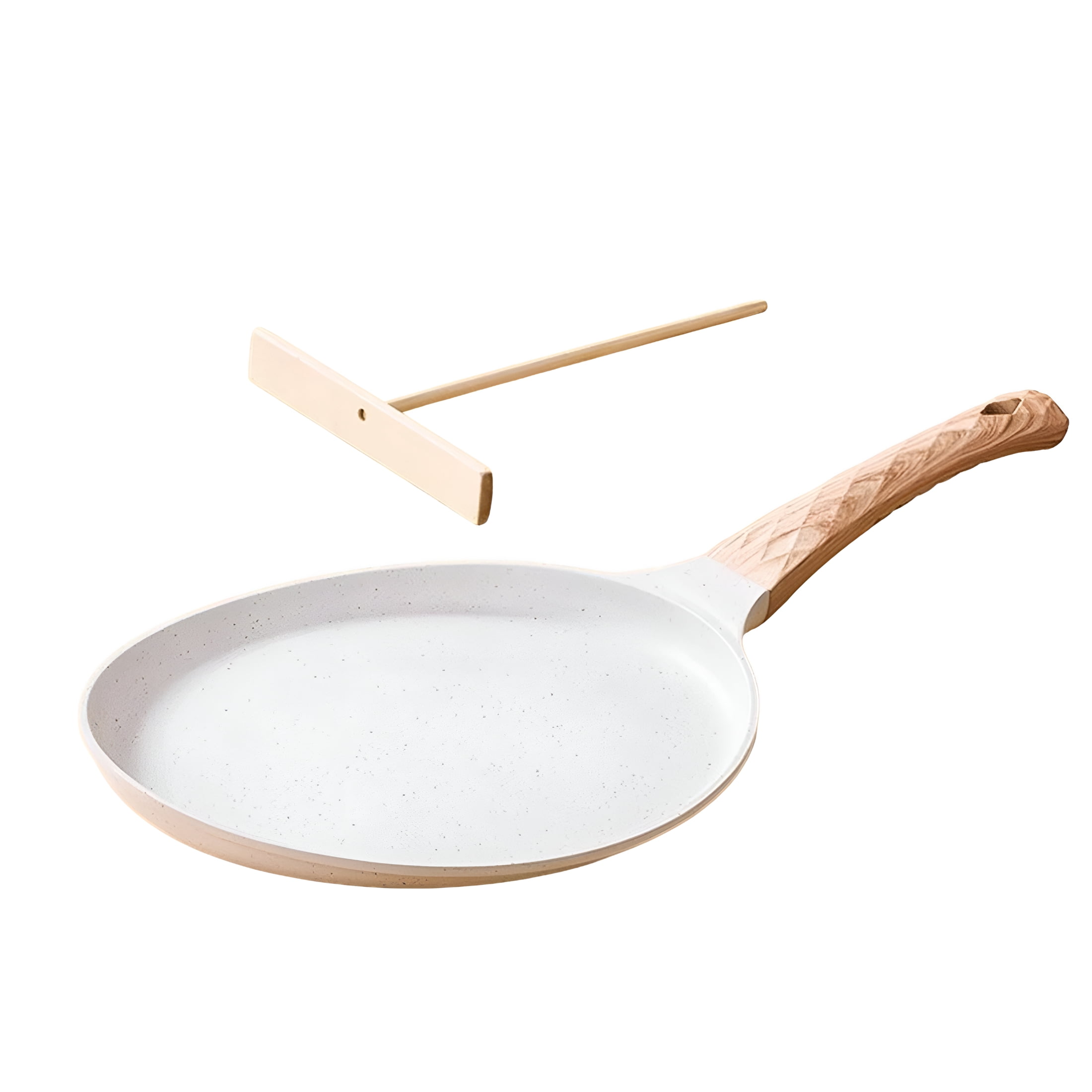 ACDANC Nonstick Crepe Pan Tortilla Maker Pan Portable Tawa Griddle Round Dosa Pan with Spreader for Kitchen Tool Cooktop 7inch